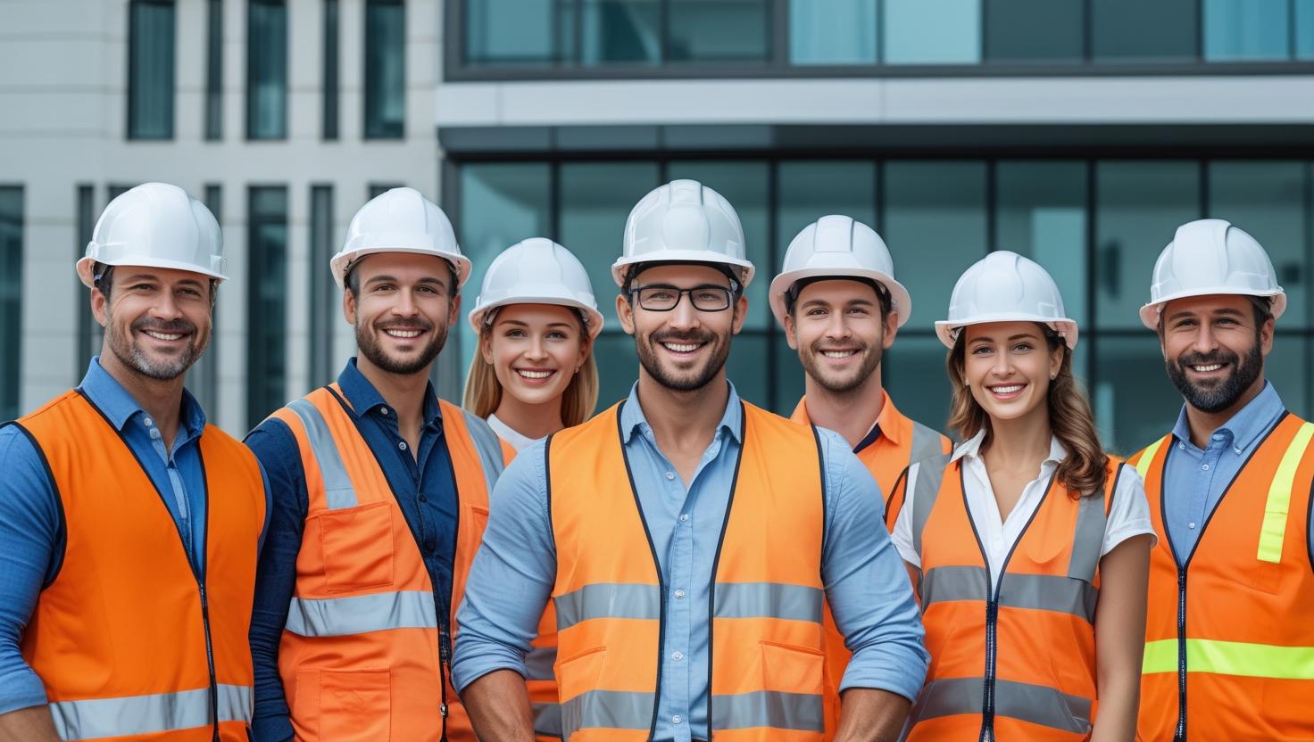 A certified scaffolder safely working on a complex scaffolding structure on a commercial building project.