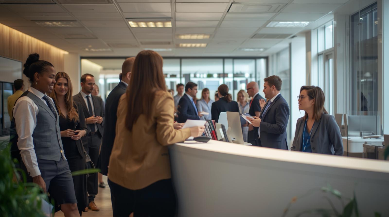 A group of diverse professionals collaborating around a table, showcasing teamwork and opportunities for temporary staff.