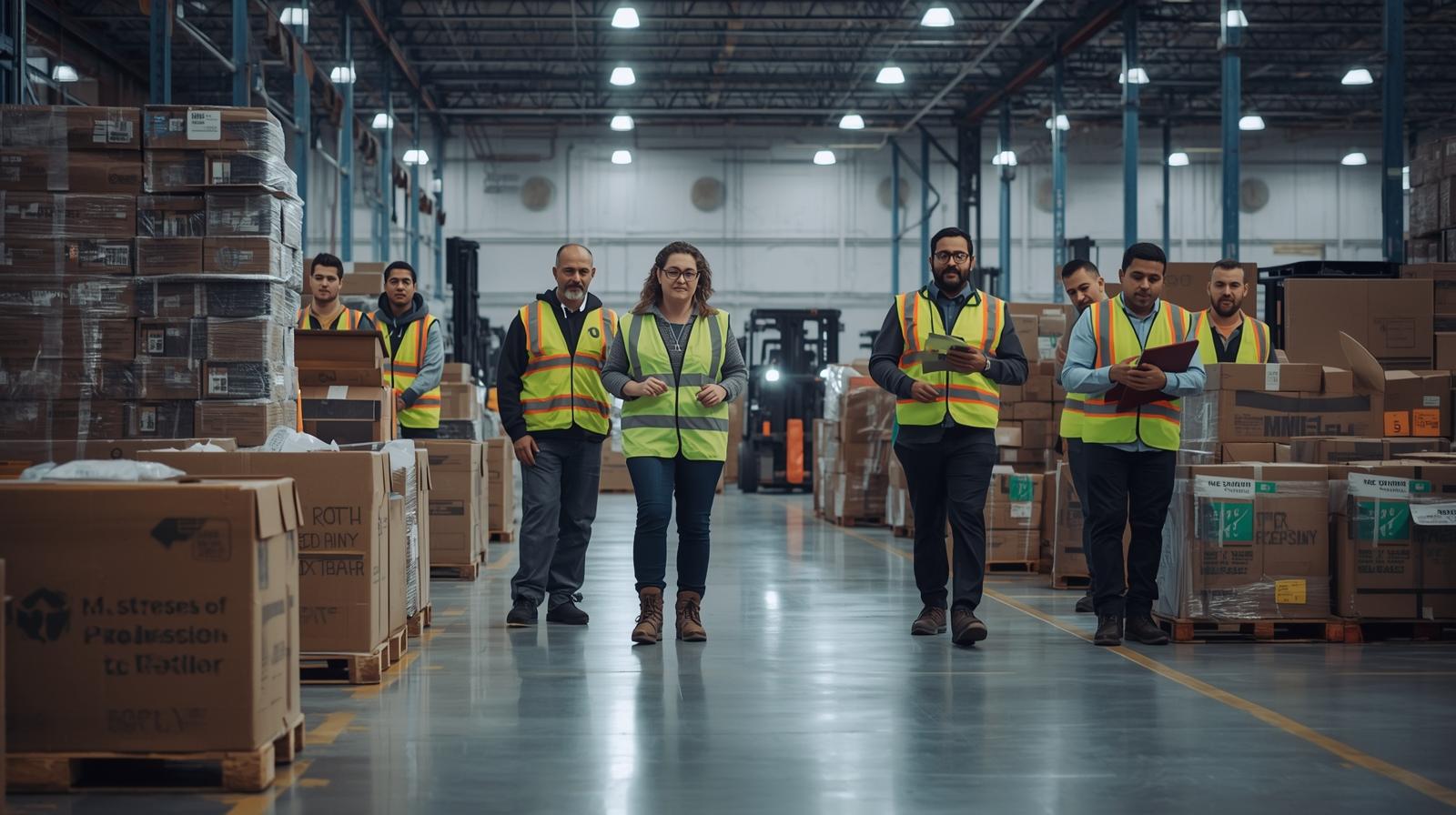 A hiring manager looking overwhelmed with a large stack of resumes, illustrating the challenges of in-house recruitment.