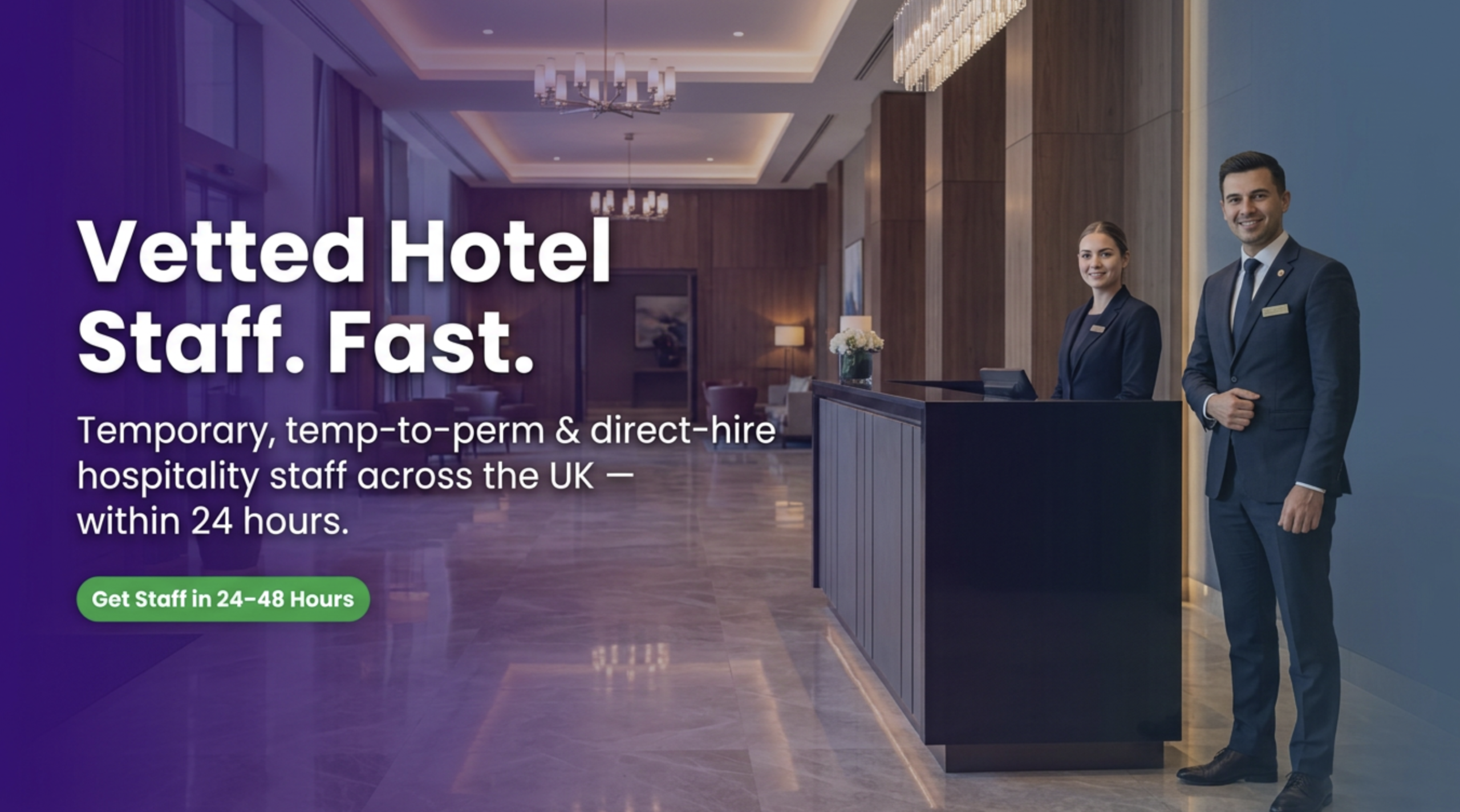 Hotel Staffing Agency UK | Hire Vetted Hospitality Staff Fast