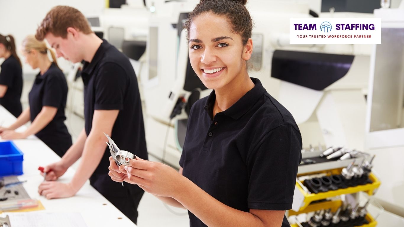 Team Staff Direct recruitment team collaborating in an office setting