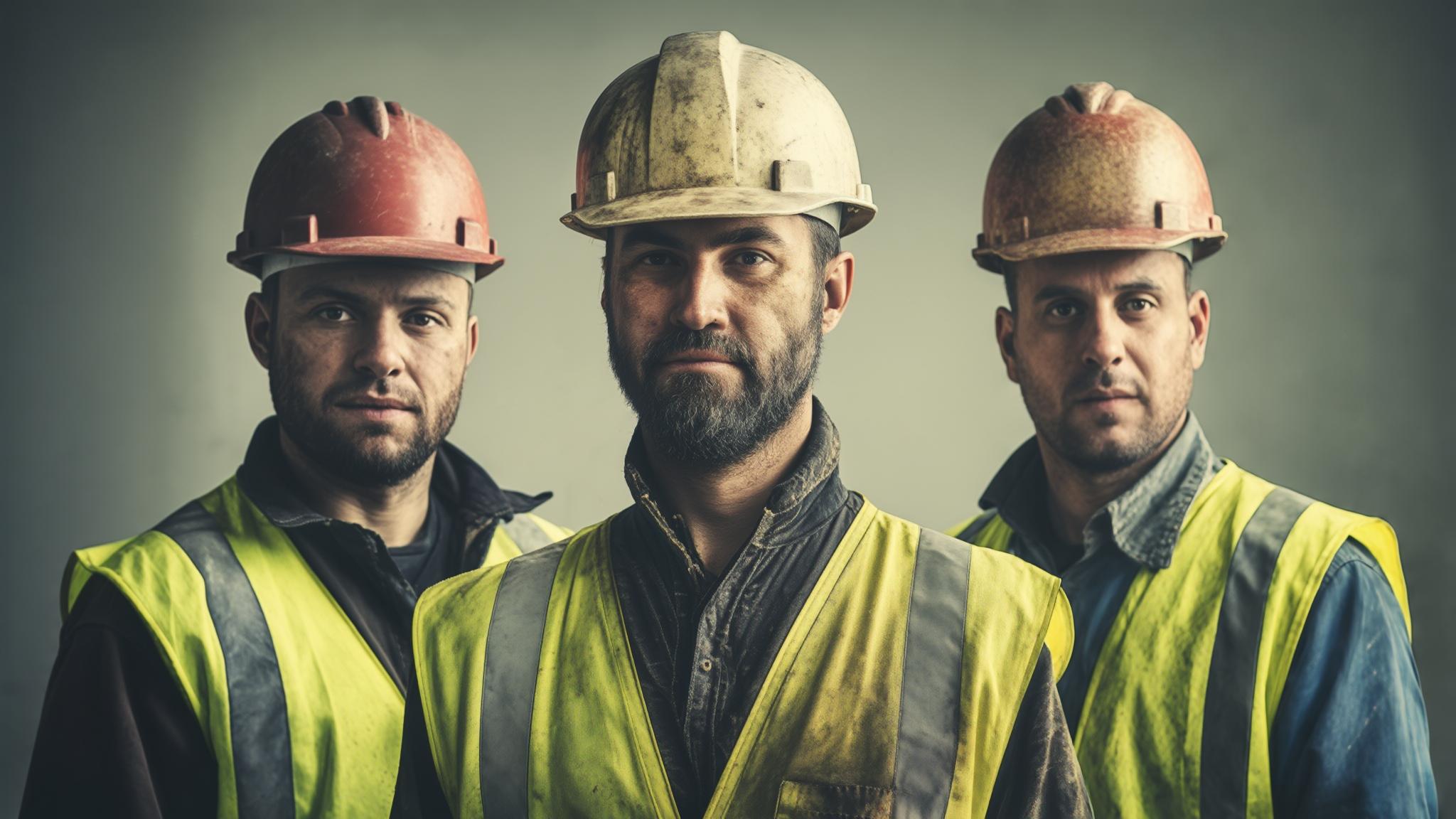 A general labourer operating machinery on a construction site